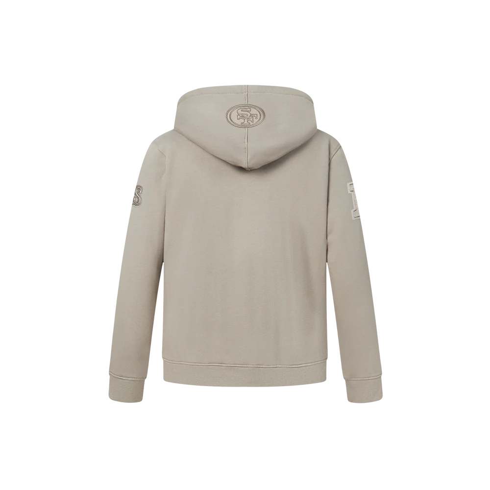 NFL SAN FRANCISCO 49ERS NEUTRAL LITTLE BOYS FLEECE PULLOVER HOODIE (TAUPE) - Image 3