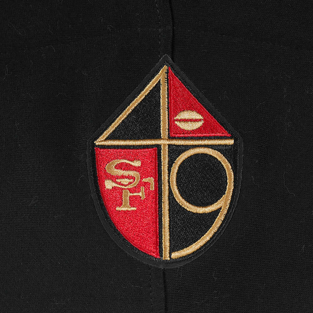 NFL SAN FRANCISCO 49ERS RETRO CLASSICS LITTLE BOY'S RIB FLEECE PO HOODIE (BLACK/RED/BLACK) - Image 8