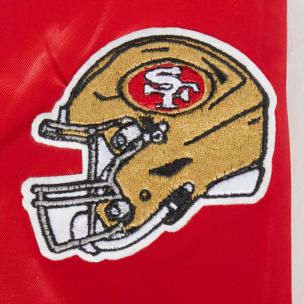 NFL SAN FRANCISCO 49ERS CLASSIC LITTLE BOY'S SATIN JACKET (RED) - Image 6