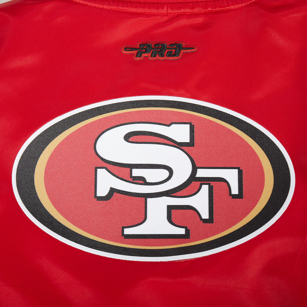 NFL SAN FRANCISCO 49ERS CLASSIC LITTLE BOY'S SATIN JACKET (RED) - Image 8