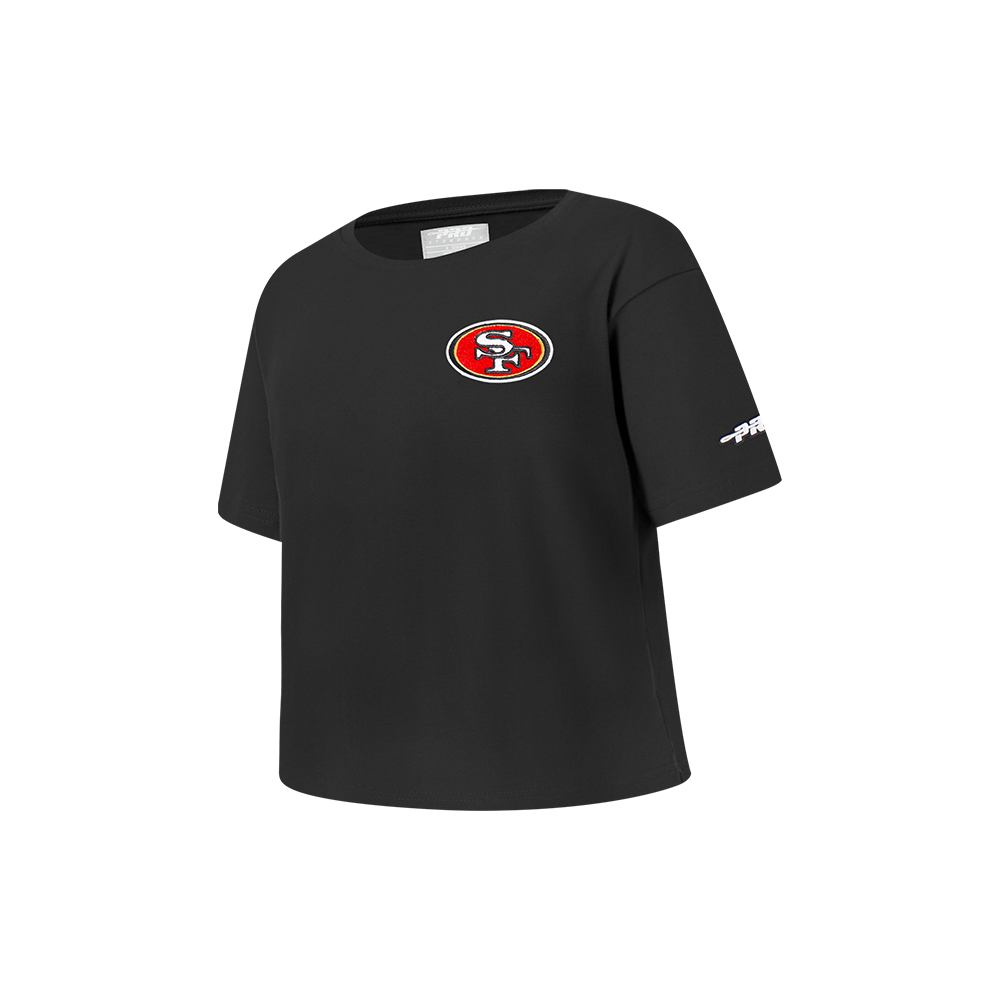 NFL SAN FRANCISCO 49ERS CLASSIC LITTLE GIRLS SHORT SLEEVE BOXY TEE (BLACK) - Image 2
