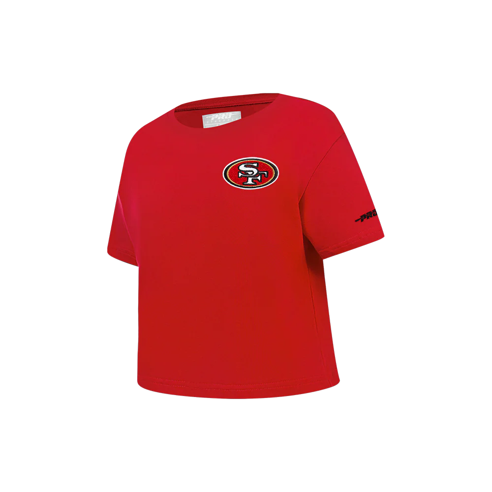 NFL SAN FRANCISCO 49ERS CLASSIC LITTLE GIRLS SHORT SLEEVE BOXY TEE (RED) - Image 2
