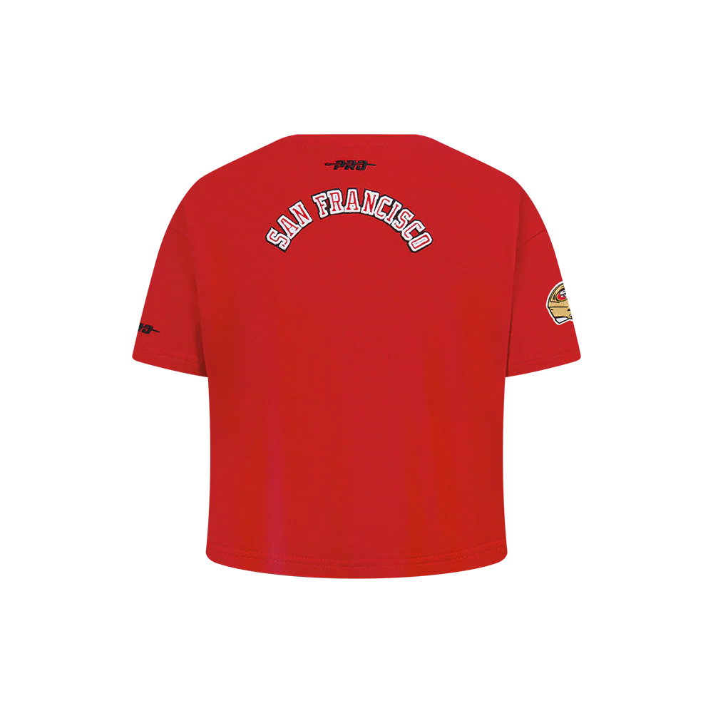NFL SAN FRANCISCO 49ERS CLASSIC LITTLE GIRLS SHORT SLEEVE BOXY TEE (RED) - Image 3