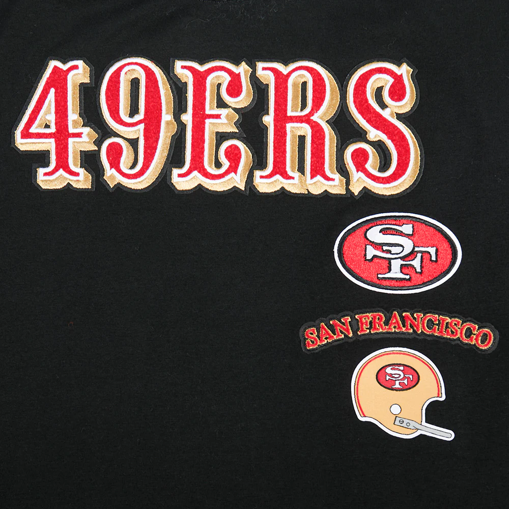 NFL SAN FRANCISCO 49ERS RETRO CLASSICS LITTLE GIRL'S SS BOXY TEE (BLACK) - Image 5