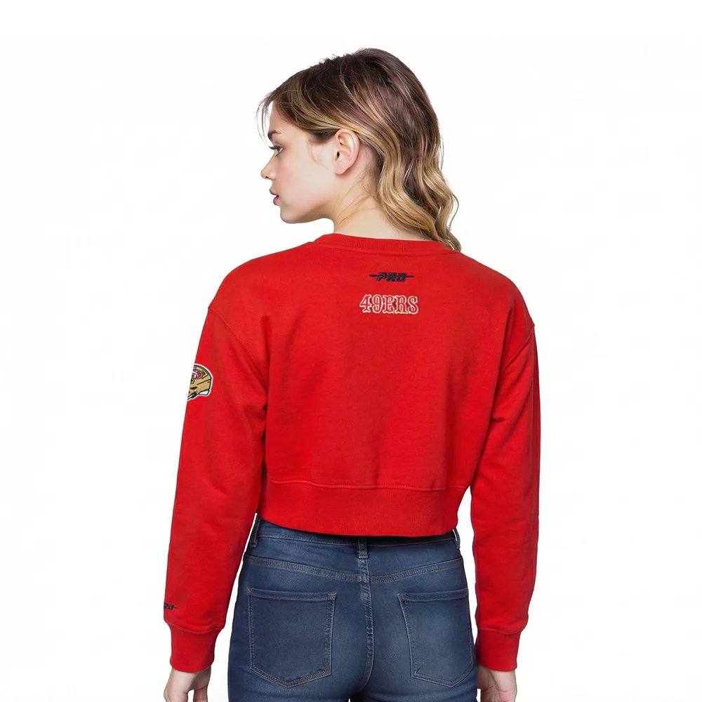 NFL SAN FRANCISCO 49ERS CLASSIC LITTLE GIRL'S FLC CREWNECK (RED) - Image 2