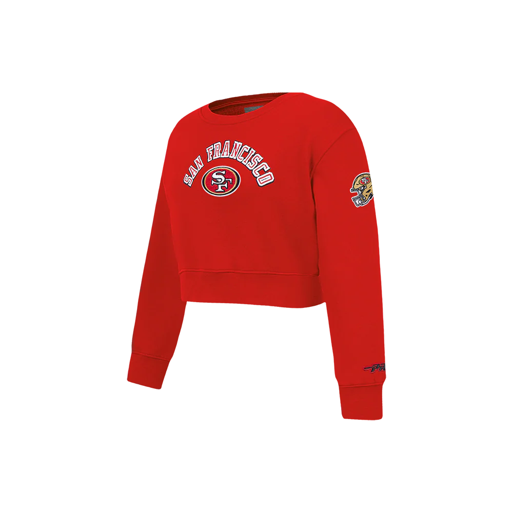 NFL SAN FRANCISCO 49ERS CLASSIC LITTLE GIRL'S FLC CREWNECK (RED) - Image 3