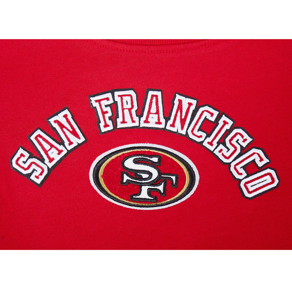 NFL SAN FRANCISCO 49ERS CLASSIC LITTLE GIRL'S FLC CREWNECK (RED) - Image 6