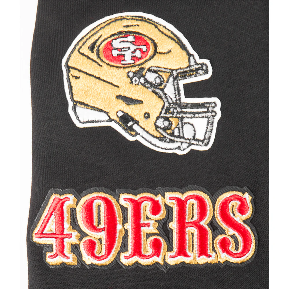 NFL SAN FRANCISCO 49ERS CLASSIC LITTLE GIRLS  FLEECE FULL ZIP HOODIE (BLACK) - Image 7