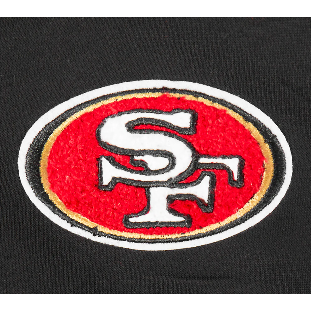 NFL SAN FRANCISCO 49ERS CLASSIC LITTLE GIRLS  FLEECE FULL ZIP HOODIE (BLACK) - Image 8