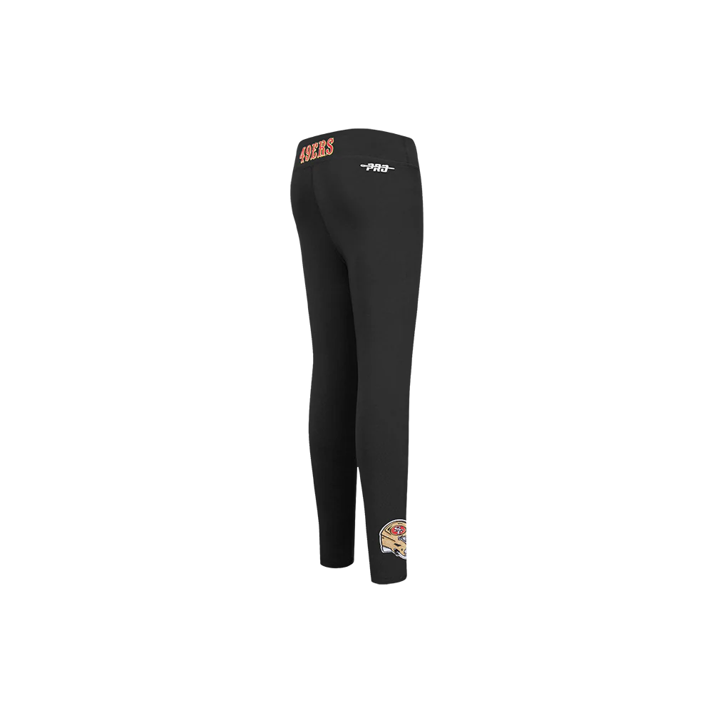 NFL SAN FRANCISCO 49ERS CLASSIC LITTLE GIRLS LEGGING (BLACK) - Image 3