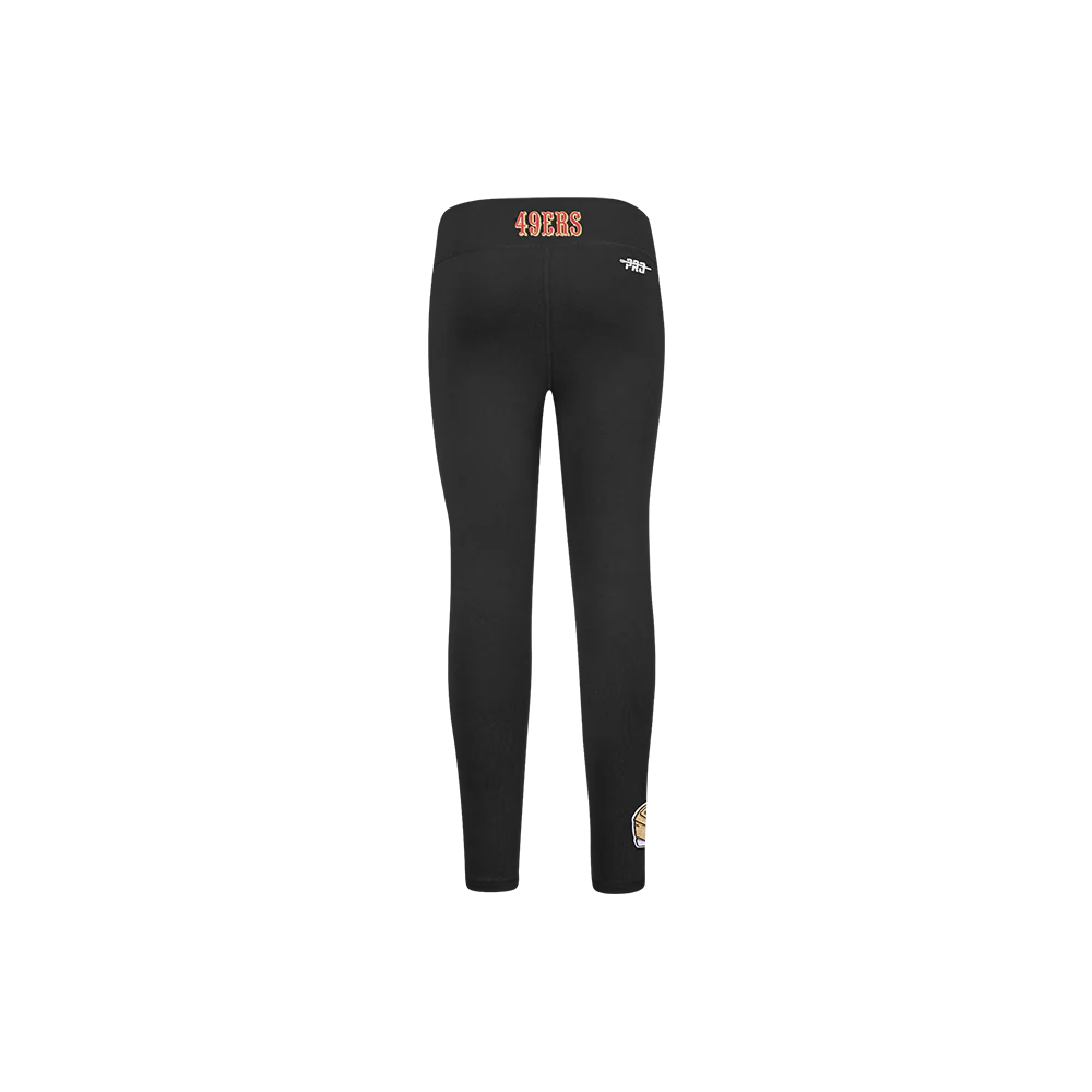 NFL SAN FRANCISCO 49ERS CLASSIC LITTLE GIRLS LEGGING (BLACK) - Image 4