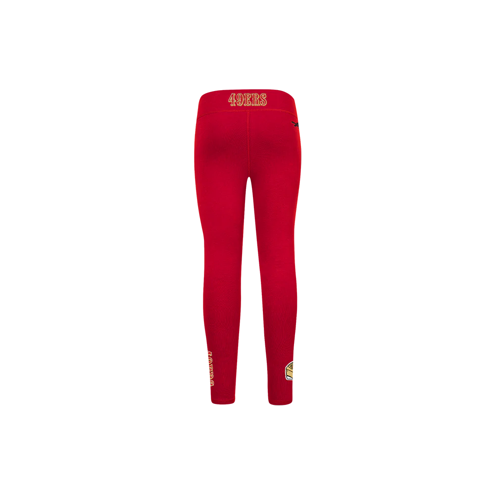 NFL SAN FRANCISCO 49ERS CLASSIC LITTLE GIRLS LEGGING (RED) - Image 4