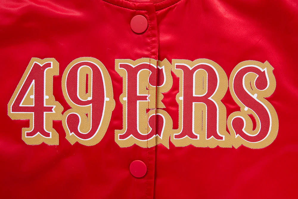NFL SAN FRANCISCO 49ERS CLASSIC WOMEN'S SATIN JACKET (RED) - Image 6