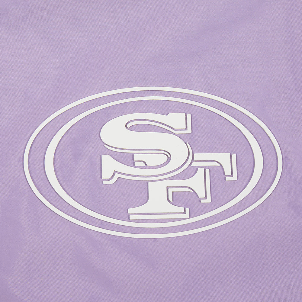 NFL SAN FRANCISCO 49ERS HOLOGRAM WOMEN'S 1/2 ZIP WIND JACKET (IRIDESCENT) - Image 5