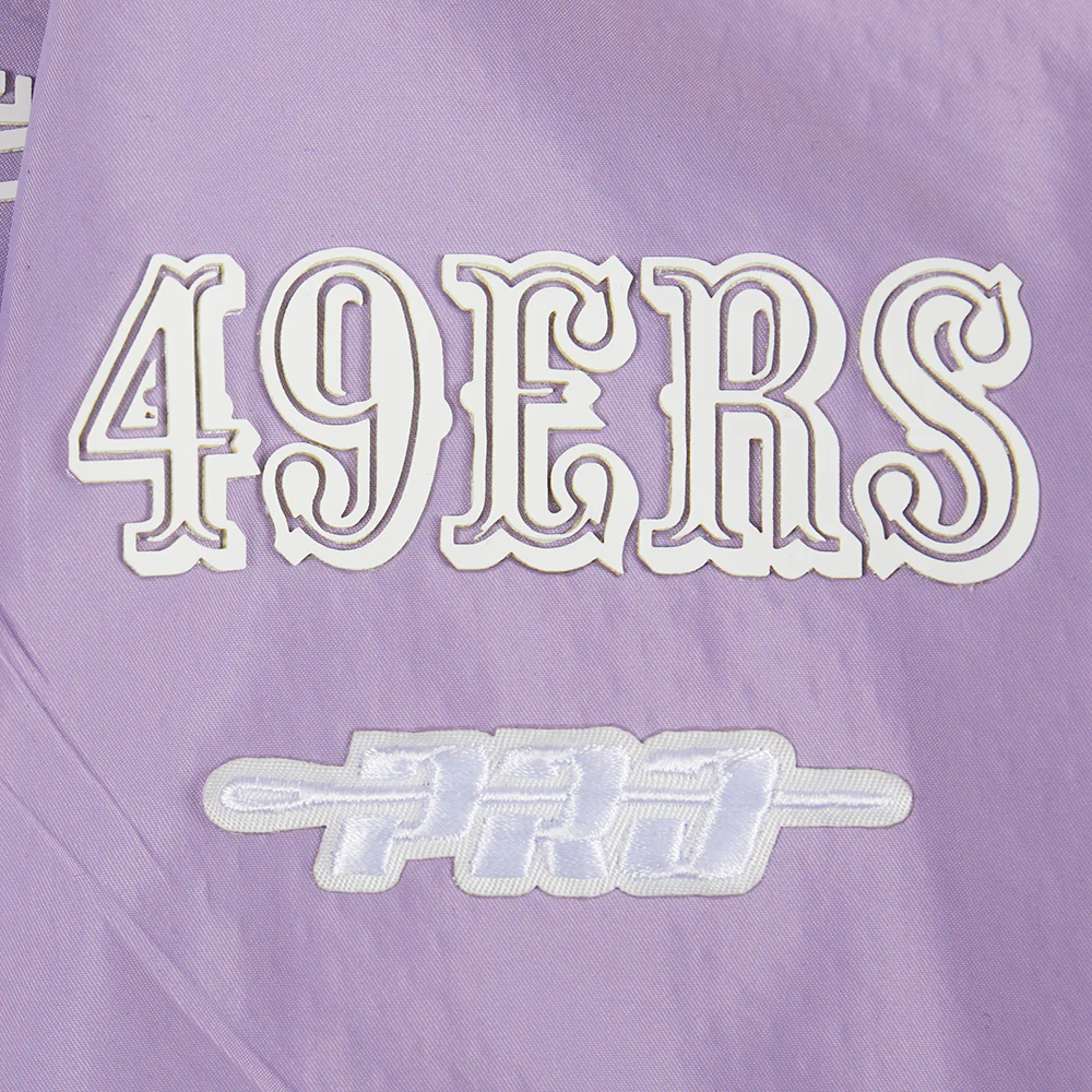 NFL SAN FRANCISCO 49ERS HOLOGRAM WOMEN'S 1/2 ZIP WIND JACKET (IRIDESCENT) - Image 6