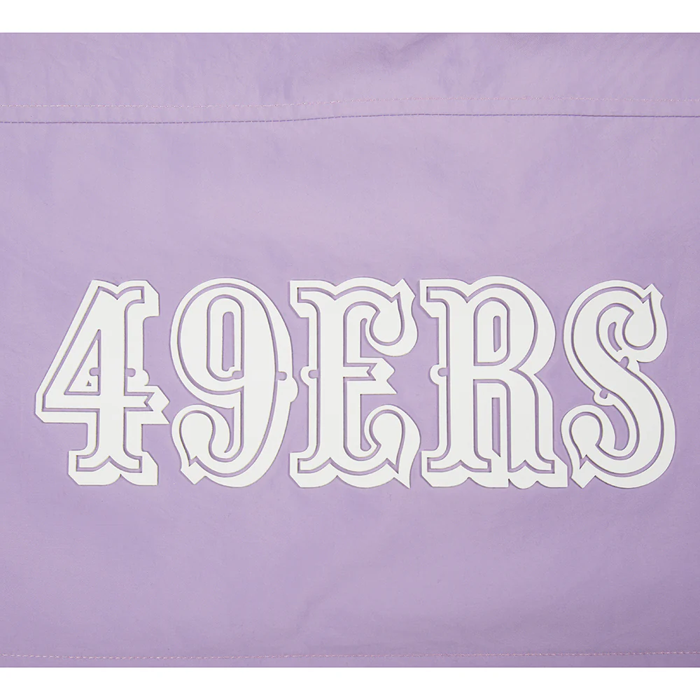 NFL SAN FRANCISCO 49ERS HOLOGRAM WOMEN'S 1/2 ZIP WIND JACKET (IRIDESCENT) - Image 7