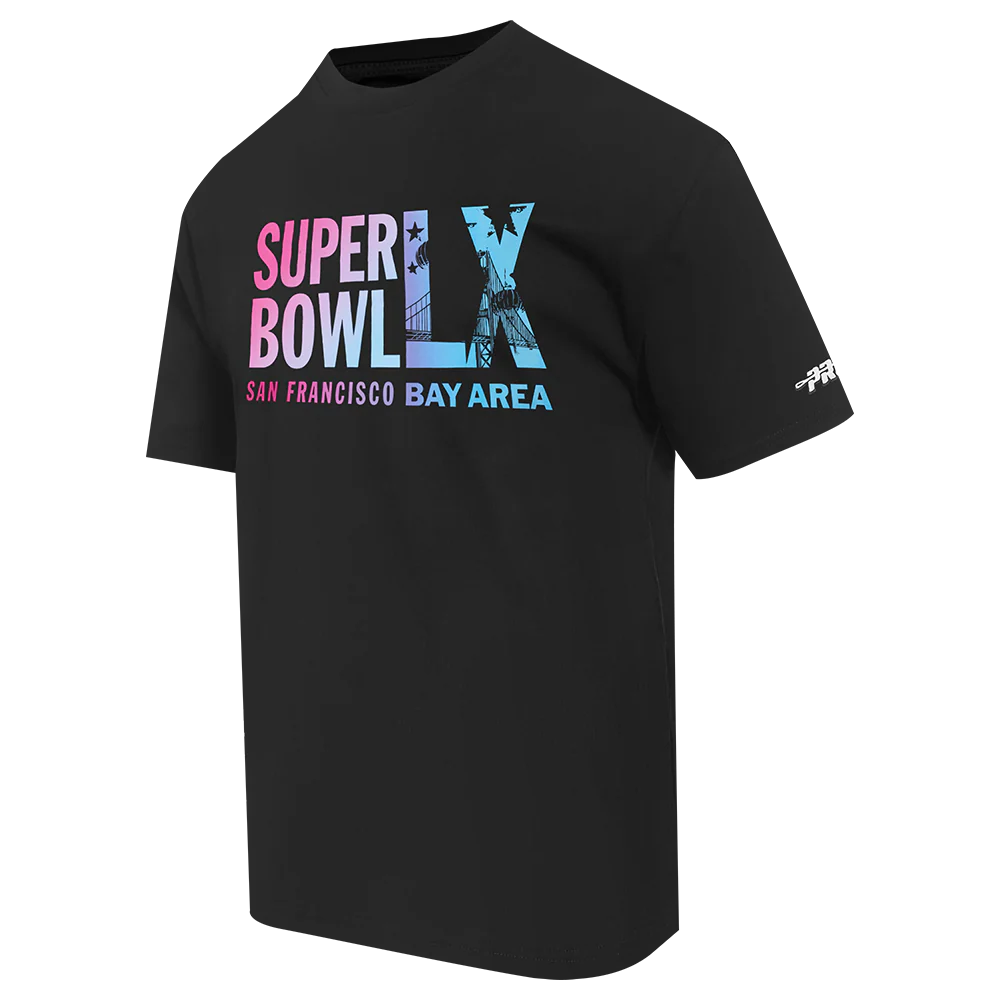 NFL SUPER BOWL 60 WORDMARK MEN'S CJ DROP SHOULDER TEE (BLACK) - Image 4