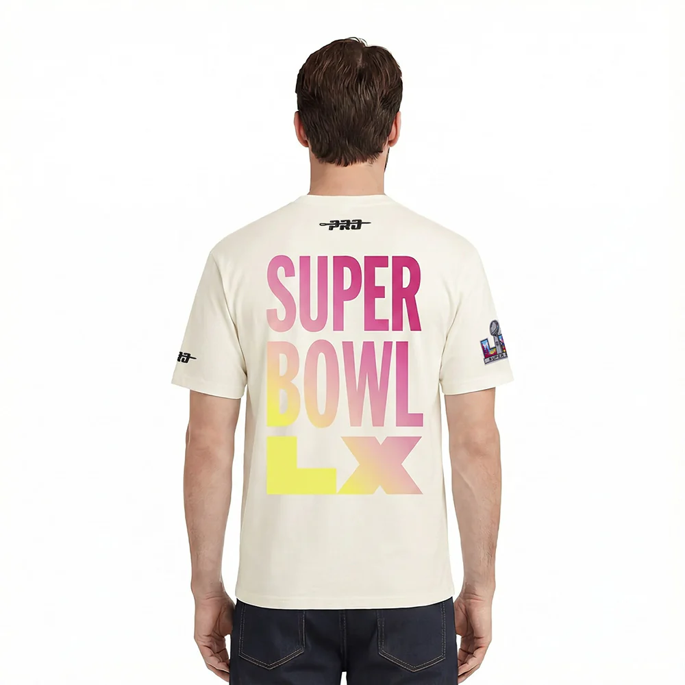 NFL SUPER BOWL 60 WORDMARK MEN'S CJ DROP SHOULDER TEE (EGGSHELL) - Image 2