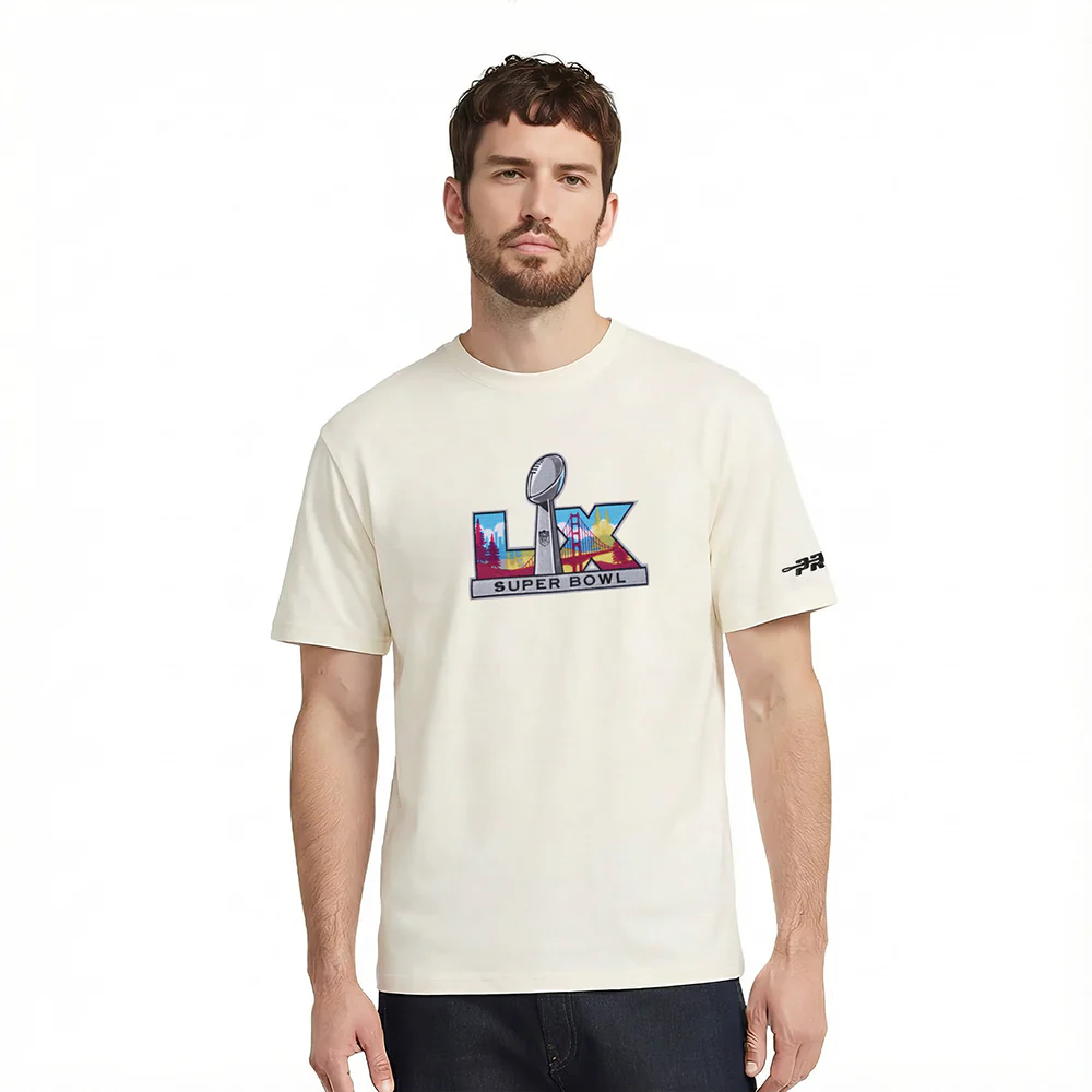 NFL SUPER BOWL 60 MEN'S CJ DROP SHOULDER TEE (EGGSHELL) - Image 2