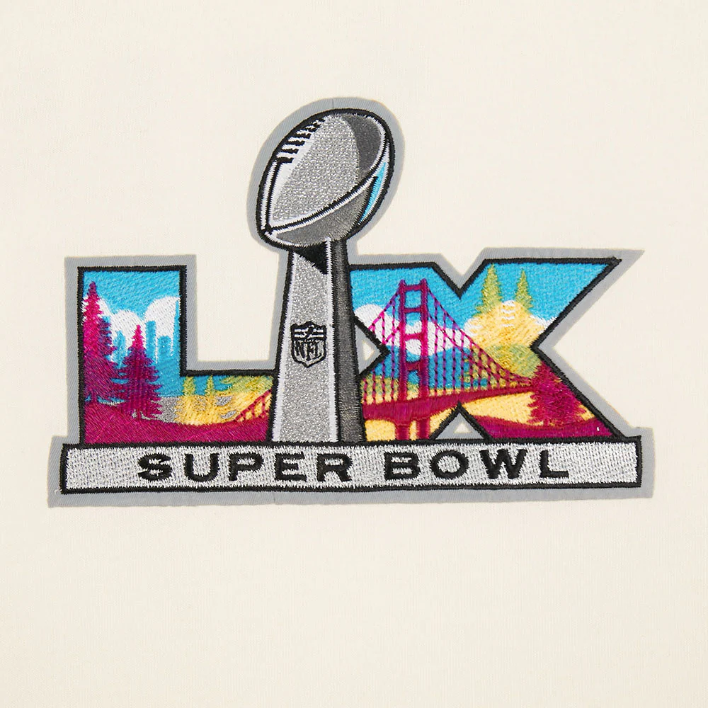 NFL SUPER BOWL 60 WOMEN'S FLC CREWNECK (EGGSHELL) - Image 6