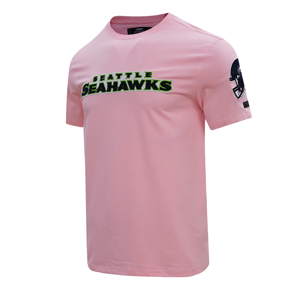 NFL SEATTLE SEAHAWKS CLASSIC CHENILLE SINGLE JERSEY TEE (PINK) - Image 2