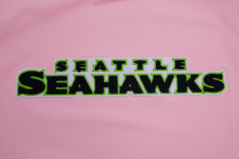 NFL SEATTLE SEAHAWKS CLASSIC CHENILLE SINGLE JERSEY TEE (PINK) - Image 5