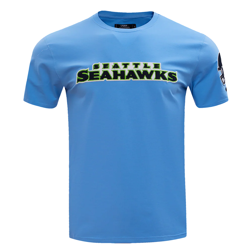 NFL SEATTLE SEAHAWKS CLASSIC CHENILLE SINGLE JERSEY TEE (UNIVERSITY BLUE)