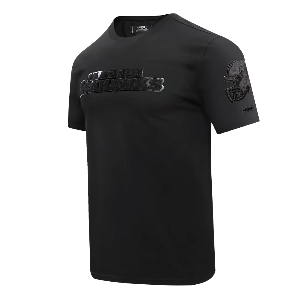 NFL SEATTLE SEAHAWKS TRIPLE BLACK MEN'S   TEE (TRIPLE BLACK) - Image 2