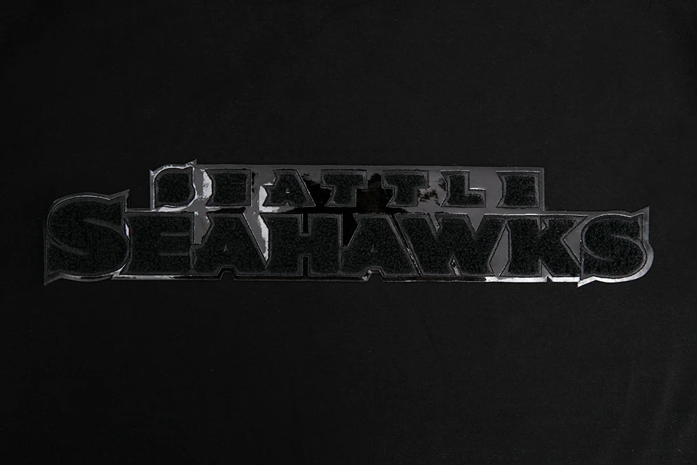 NFL SEATTLE SEAHAWKS TRIPLE BLACK MEN'S   TEE (TRIPLE BLACK) - Image 5