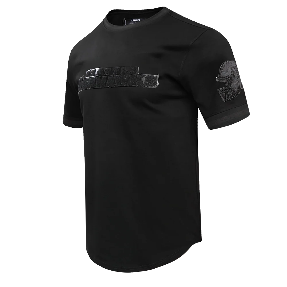 NFL SEATTLE SEAHAWKS TRIPLE BLACK TEE (TRIPLE BLACK) - Image 2