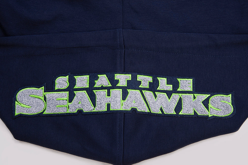 NFL SEATTLE SEAHAWKS CLASSIC CHENILLE ZIP HOODIE (MIDNIGHT NAVY) - Image 5