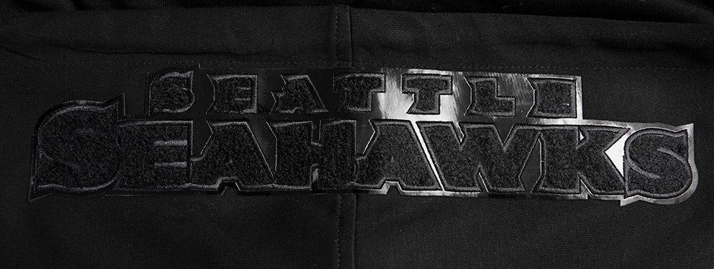 NFL SEATTLE SEAHAWKS TRIPLE BLACK MEN'S DK FZ HOODIE (TRIPLE BLACK) - Image 5