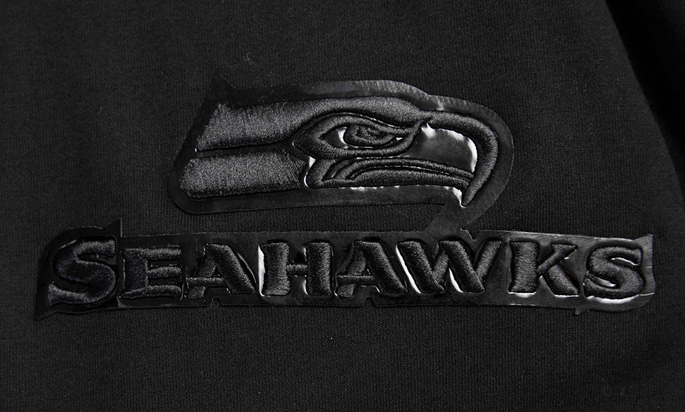 NFL SEATTLE SEAHAWKS TRIPLE BLACK MEN'S DK FZ HOODIE (TRIPLE BLACK) - Image 7