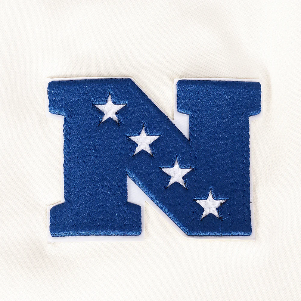 NFL SEATTLE SEAHAWKS RETRO CLASSIC MEN'S PULLOVER HOODIE (EGGSHELL/ ROYAL BLUE) - Image 9