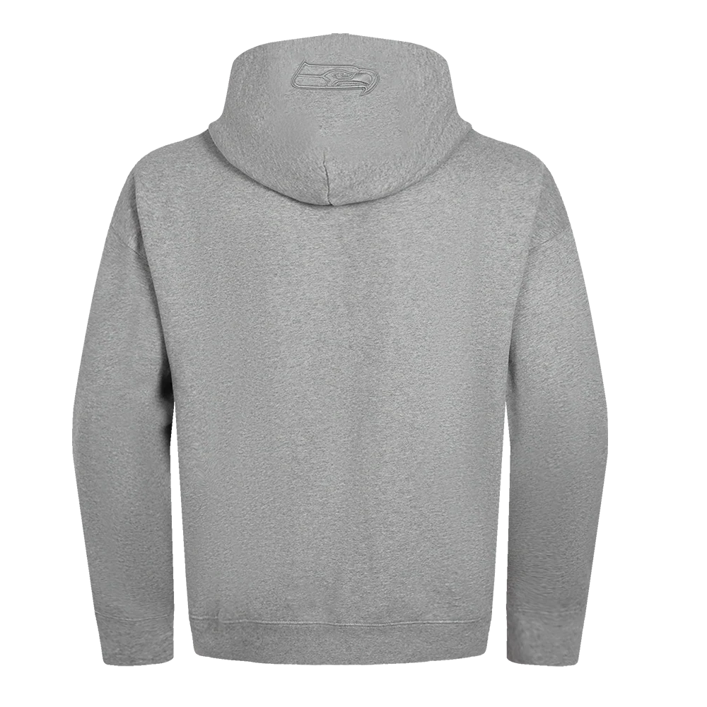 NFL SEATTLE SEAHAWKS NEUTRAL MEN'S DROP SHOULDER PULLOVER HOODIE (DARK HEATHER GRAY) - Image 3