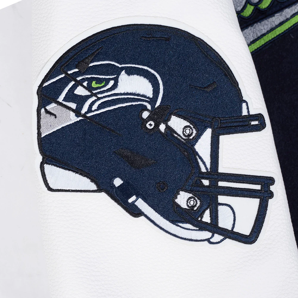 NFL SEATTLE SEAHAWKS SCRIPT TAIL MEN'S RIB WOOL VARSITY (MIDNIGHT NAVY/WHITE) - Image 8