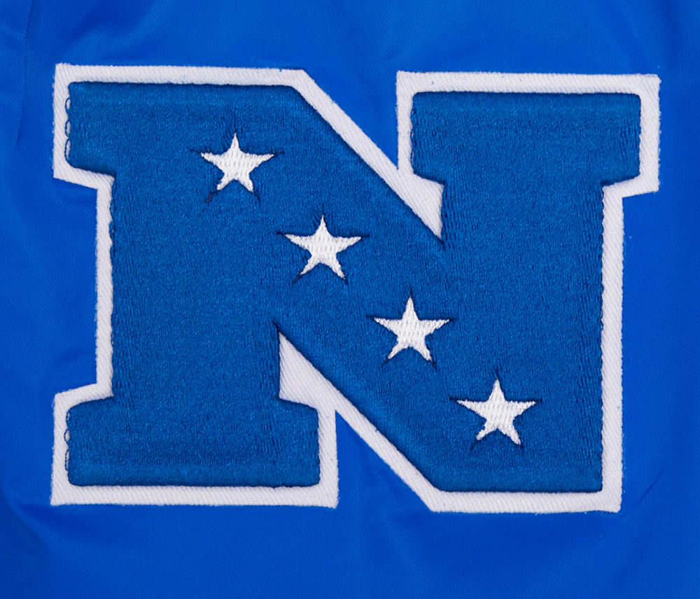 NFL SEATTLE SEAHAWKS RETRO CLASSIC MEN'S RIB SATIN JACKET (ROYAL BLUE) - Image 8