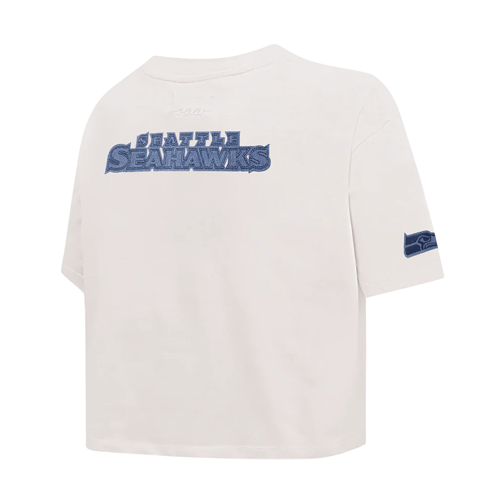 NFL SEATTLE SEAHAWKS VARSITY BLUES WOMEN'S SJ BOXY TEE (LINEN) - Image 6