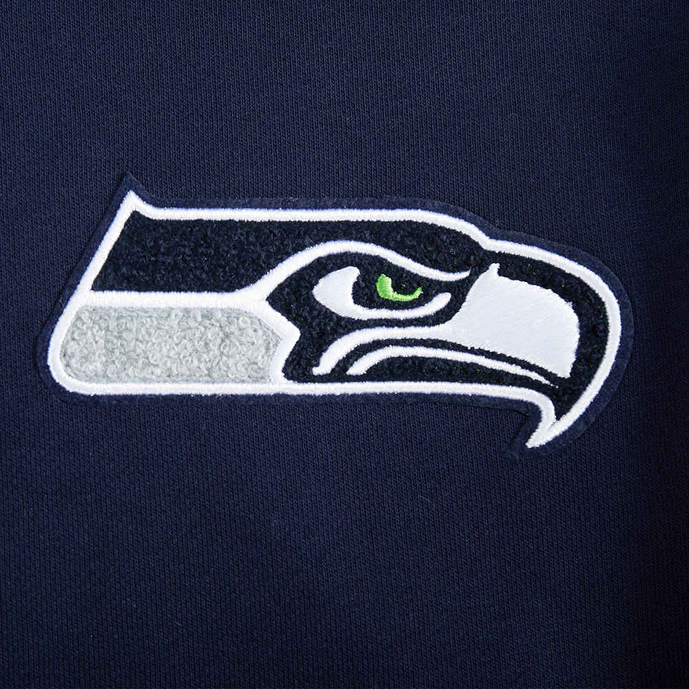 NFL SEATTLE SEAHAWKS MASHUP WOMEN'S RIB CROPPED PO HOODIE (MIDNIGHT NAVY) - Image 6