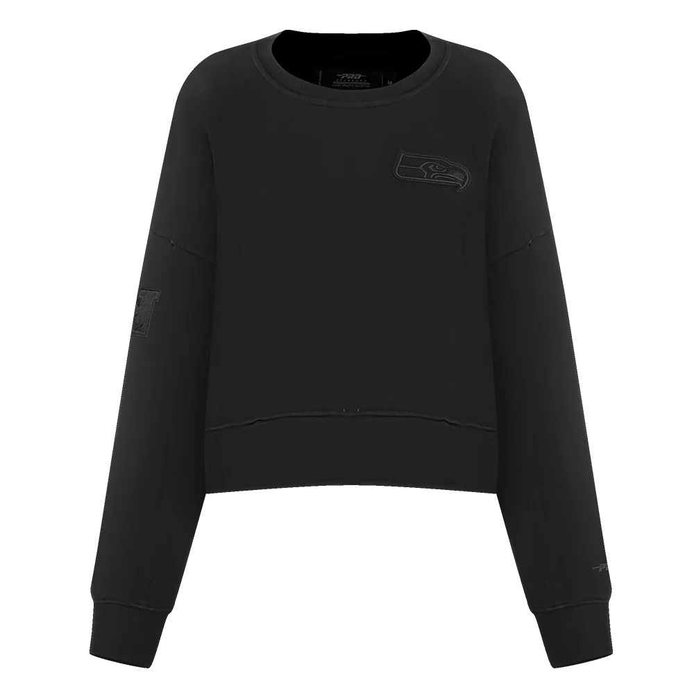 NFL SEATTLE SEAHAWKS NEUTRAL WOMEN'S CREWNECK (BLACK)