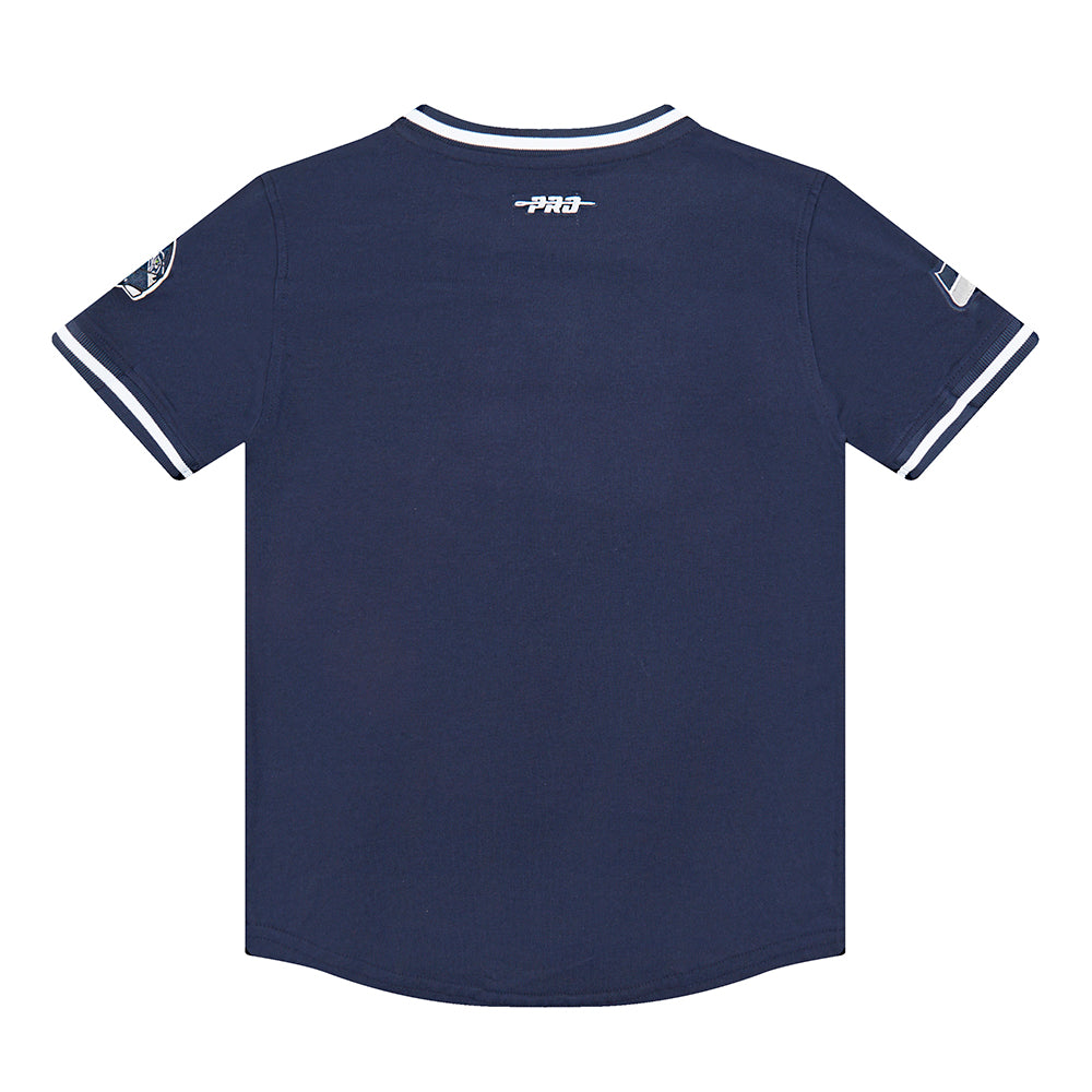 NFL SEATTLE SEAHAWKS CLASSIC LITTLE BOYS SHORT SLEEVE STRIPED RIB TEE (MIDNIGHT NAVY) - Image 4
