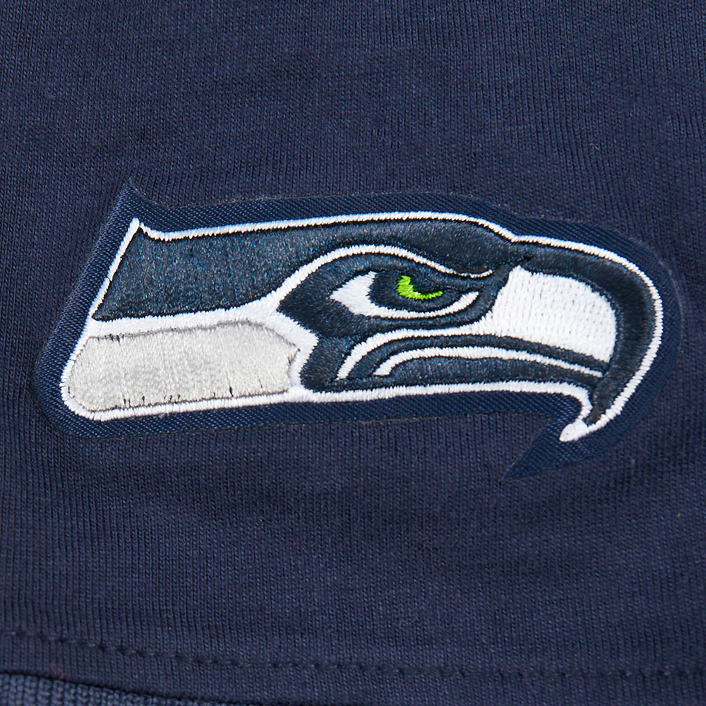 NFL SEATTLE SEAHAWKS CLASSIC LITTLE BOYS SHORT SLEEVE STRIPED RIB TEE (MIDNIGHT NAVY) - Image 5