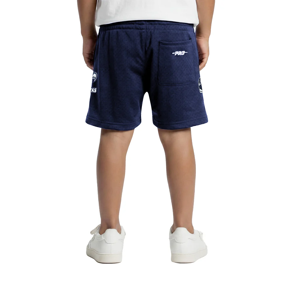 NFL SEATTLE SEAHAWKS CLASSIC LITTLE BOY'S MESH SHORT (MIDNIGHT NAVY) - Image 2