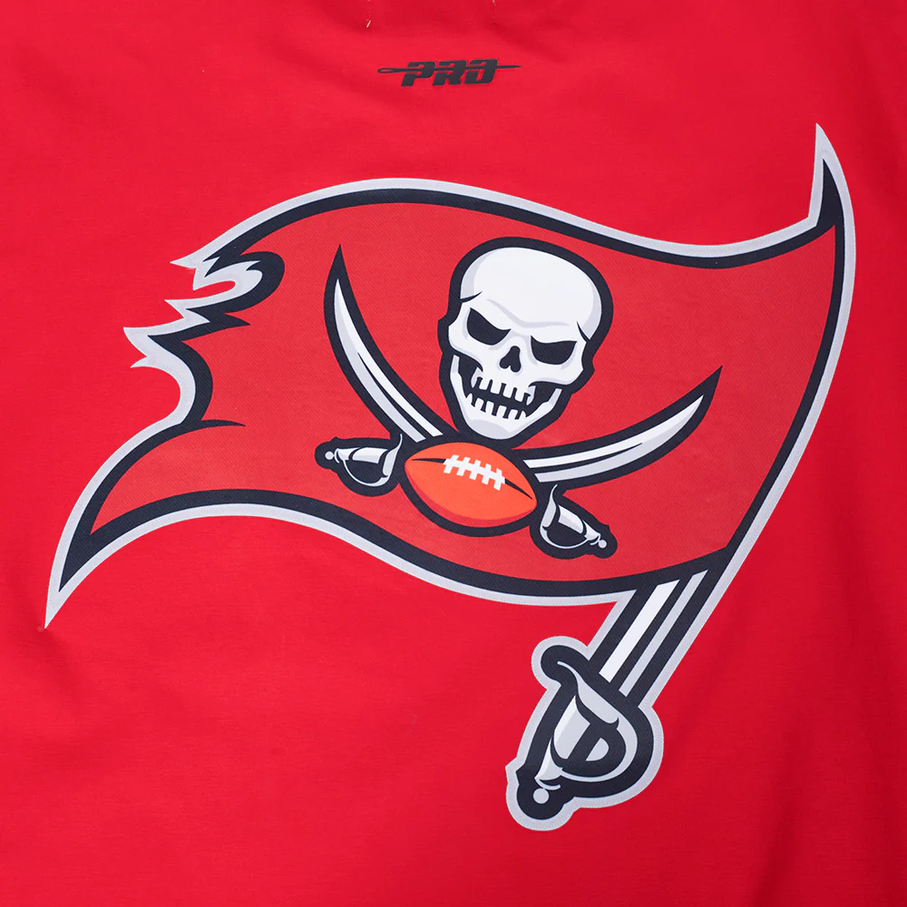NFL TAMPA BAY BUCCANEERS CLASSIC MESH MEN'S SJ STRIPED TEE (RED/BLACK) - Image 5