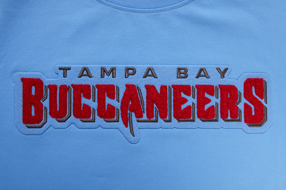 NFL TAMPA BAY BUCCANEERS CLASSIC CHENILLE SINGLE JERSEY TEE (UNIVERSITY BLUE) - Image 5