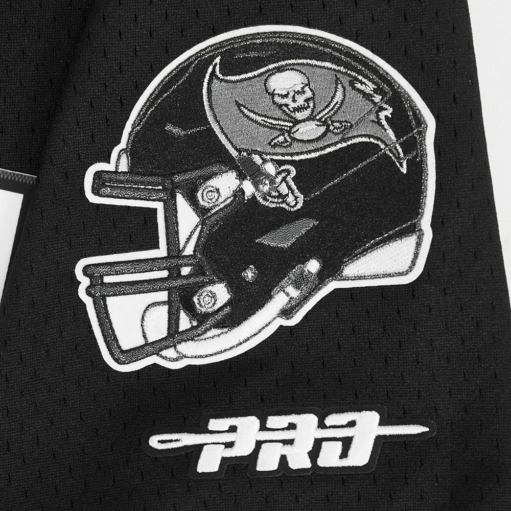 NFL TAMPA BAY BUCCANEERS MIKE EVANS #13 CLASSIC MESH PNN MEN'S MESH BUTTON DOWN SHIRT (BLACK/RED) - Image 5