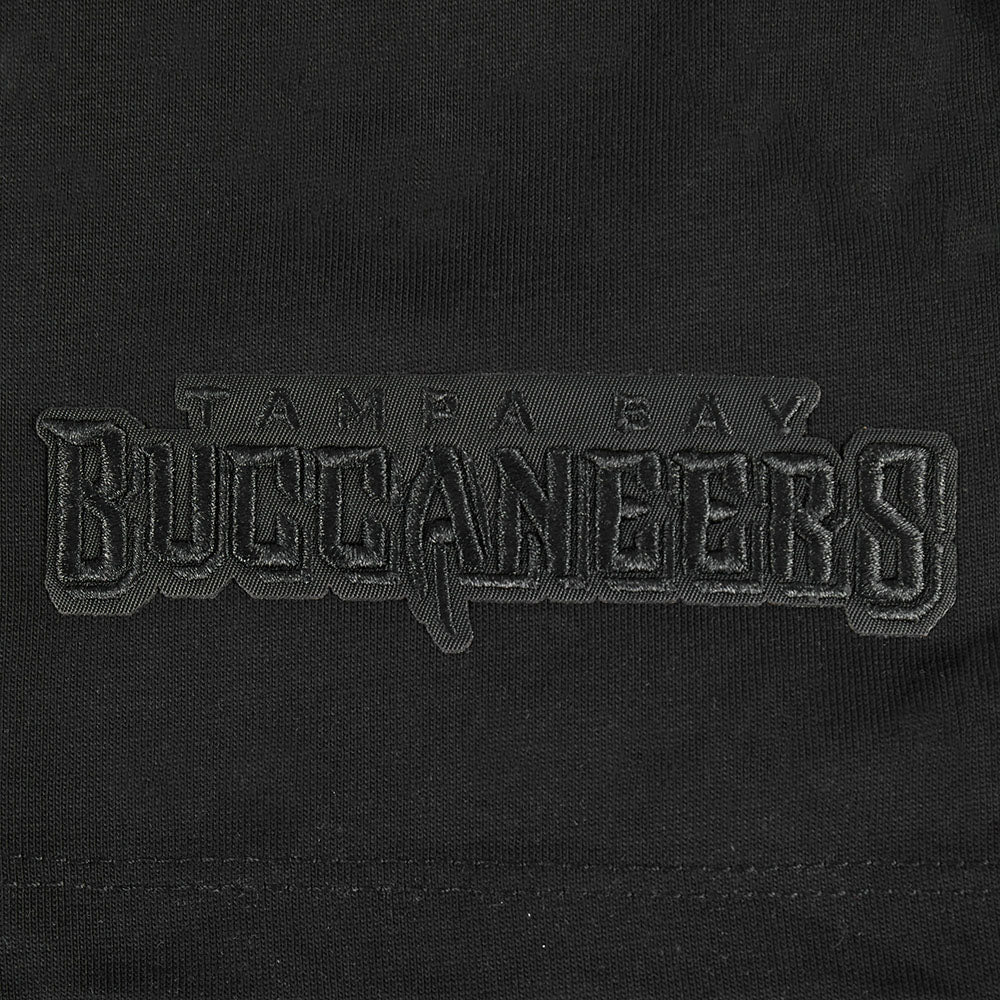 NFL TAMPA BAY BUCCANEERS NEUTRAL MEN'S COTTON JERSEY DROP SHOULDER TEE (BLACK) - Image 6