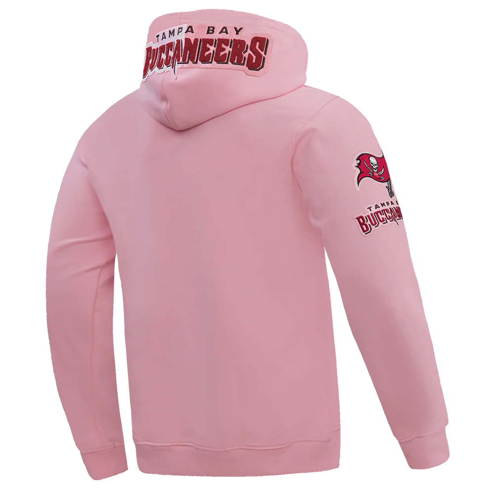 NFL TAMPA BAY BUCCANEERS CLASSIC CHENILLE DOUBLE KNIT PULLOVER HOODIE (PINK) - Image 3