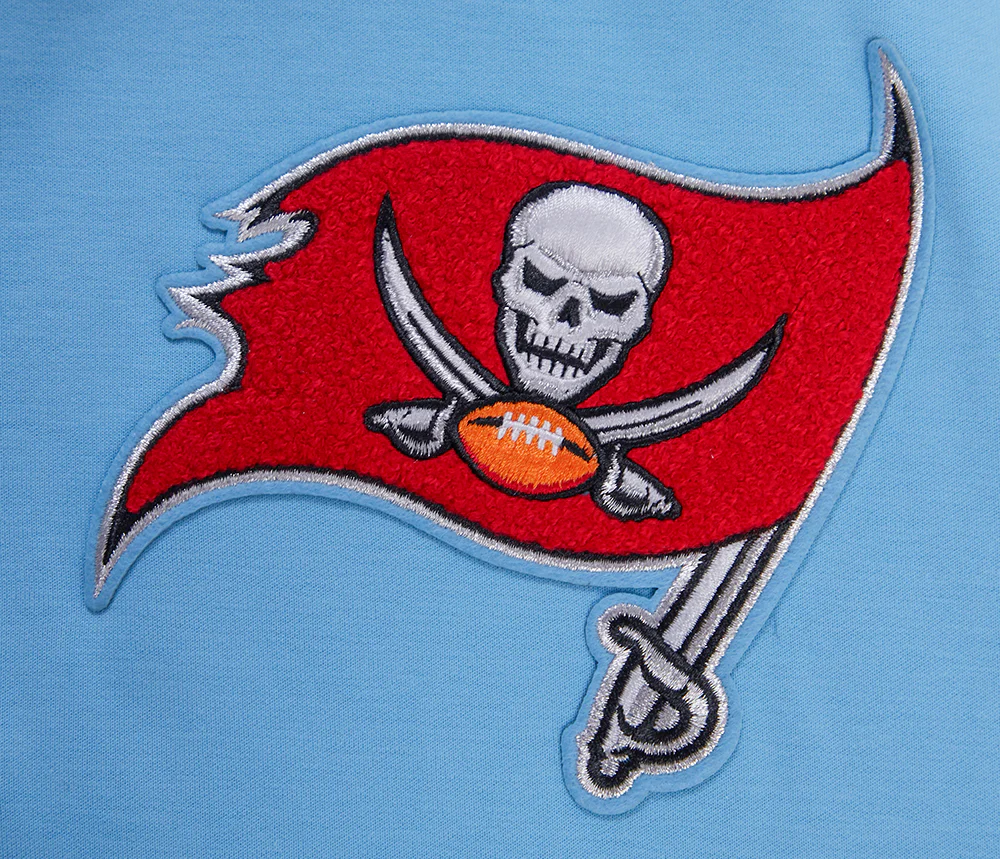 NFL TAMPA BAY BUCCANEERS CLASSIC CHENILLE DOUBLE KNIT PULLOVER HOODIE (UNIVERSITY BLUE) - Image 6