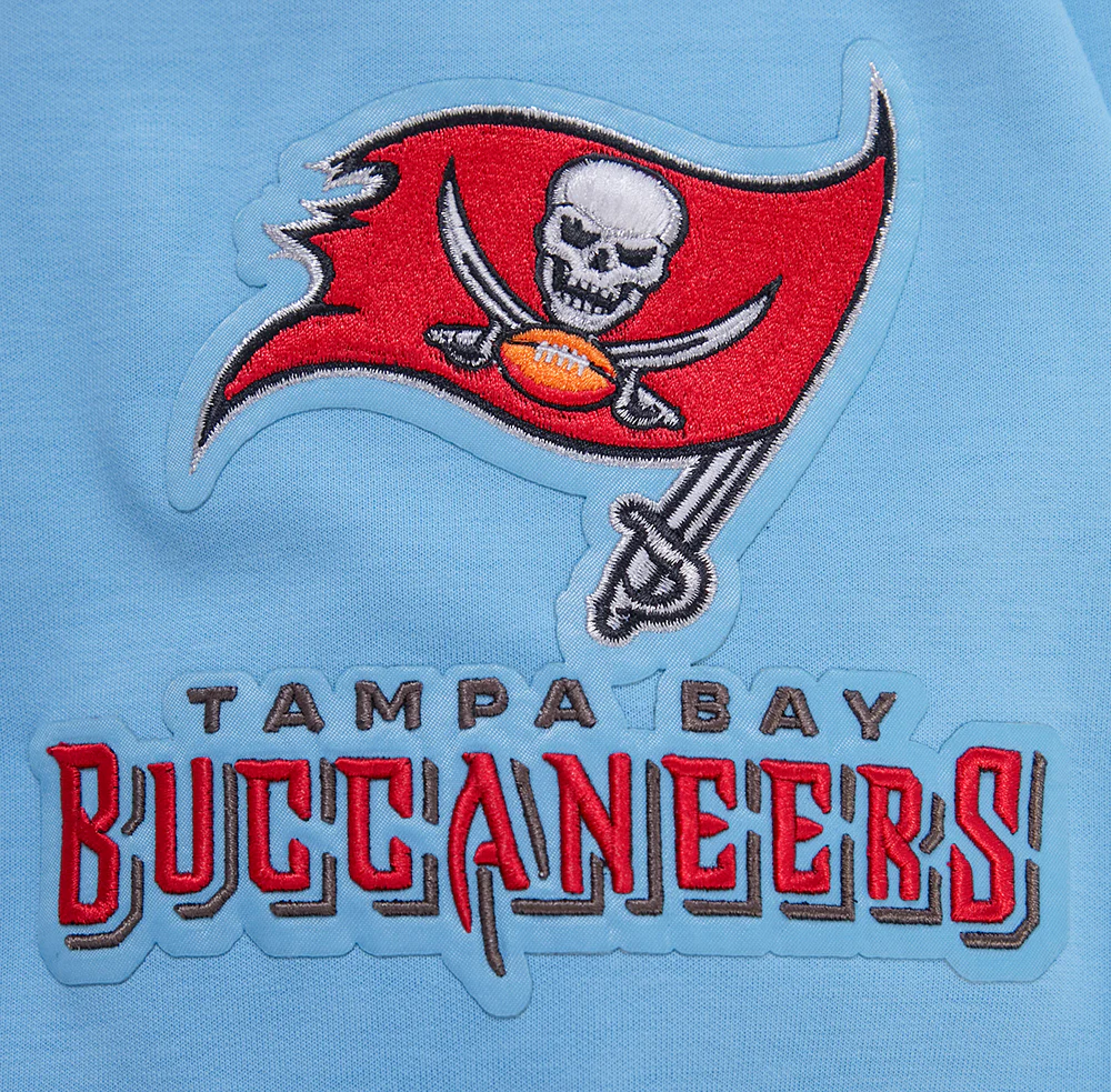 NFL TAMPA BAY BUCCANEERS CLASSIC CHENILLE DOUBLE KNIT PULLOVER HOODIE (UNIVERSITY BLUE) - Image 7